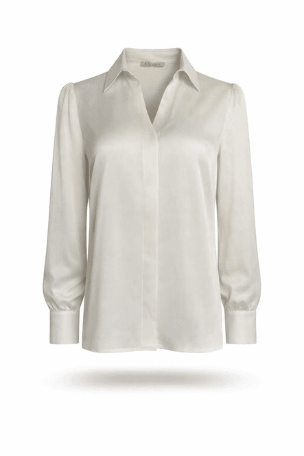 Hovedbilde Amuse Silkebluse Lisbeth OffwhiteAW25