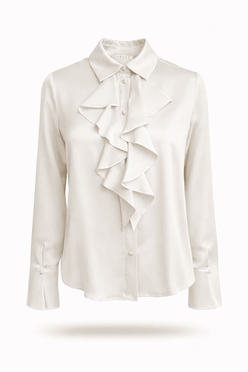 Amuse Silkebluse Lillie 103OffwhiteAW26