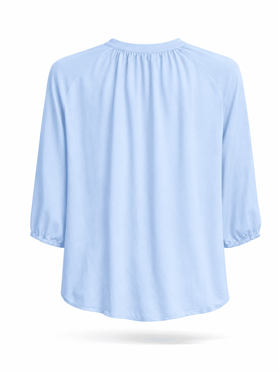Amuse Silkebluse Klara 949BlueSS26-2