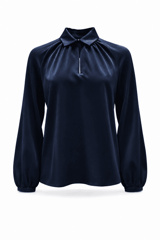 Amuse Silkebluse Hilde 147NavyAW26
