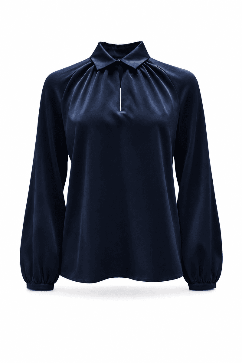 Amuse Silkebluse Hilde 147NavyAW26