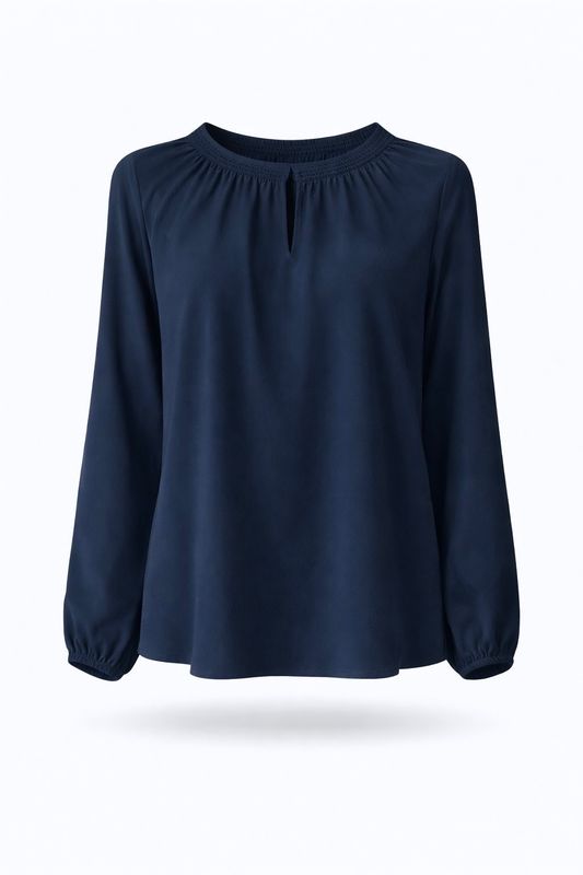 Amuse Silkebluse Anette 947NavyPF26