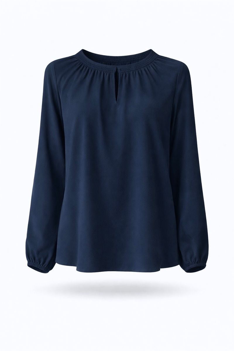 Amuse Silkebluse Anette 947NavyPF26