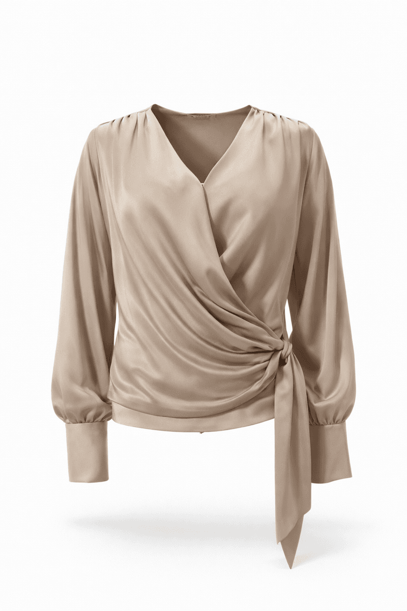 Amuse Silkebluse Anais 104ChampagneAW26