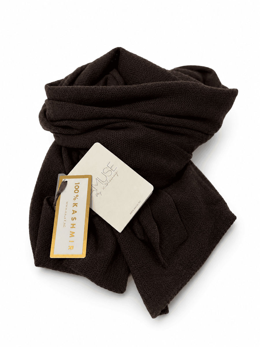 Amuse Knitted Scarf Evelina 110BrownAW26