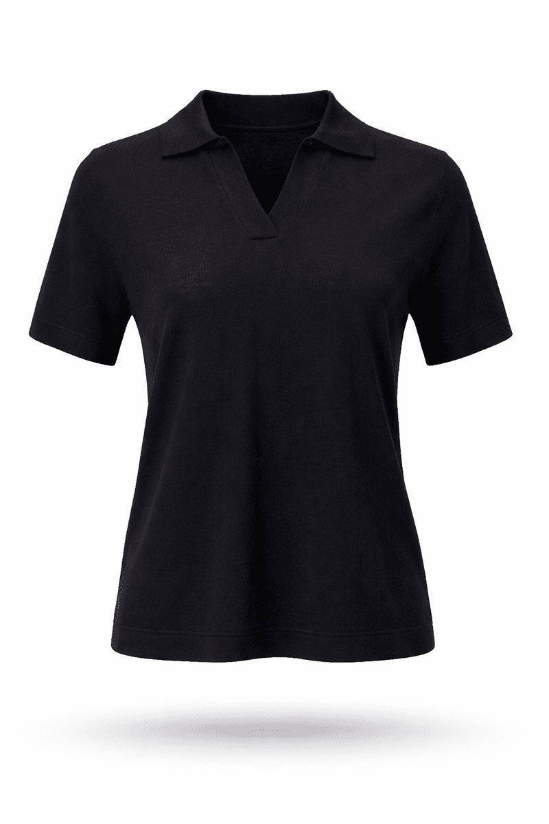 Amuse Top collar v-neck Hedvig 998BlackSS26-2